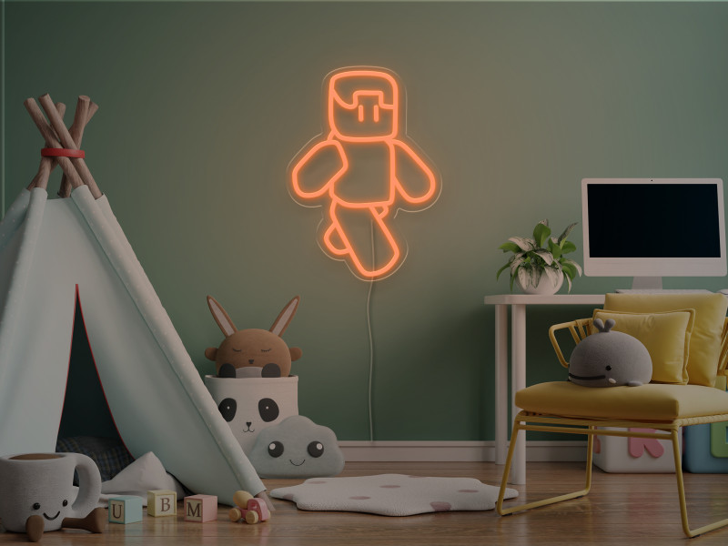 Steve Minecraft-Insegna Neon LED